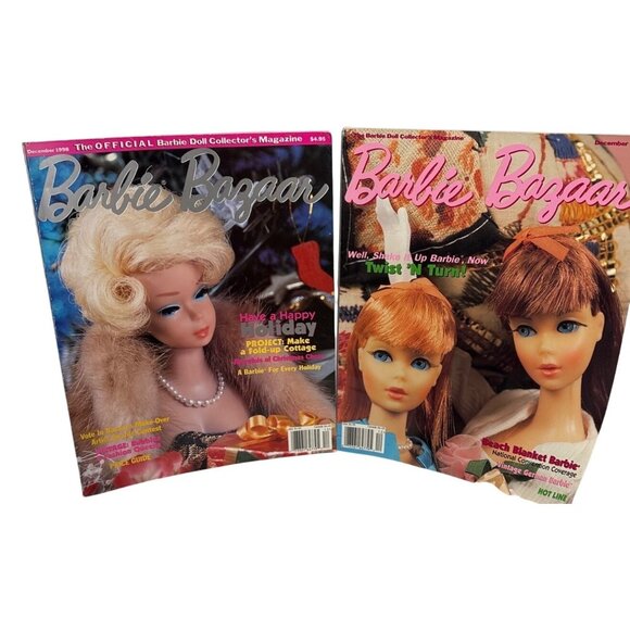 Barbie Bazaar Collector Magazines December 1997 & 1998 Issues - Picture 1 of 12